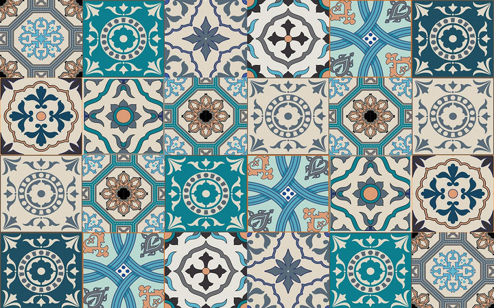 Queence | Küchen Spritzschutz 80x50 cm,Fliesenmuster&
