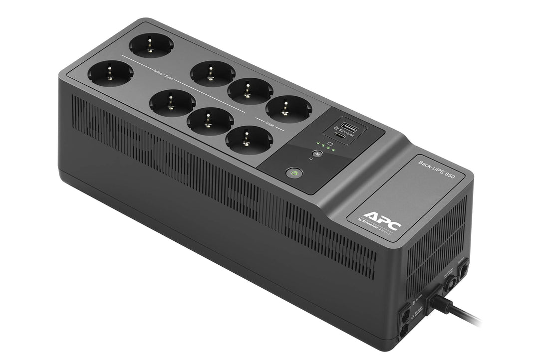 APC Back-Ups es - BE850G2-GR - Unterbrechungsfreie Stromversorgung 850VA (8 Schuko Ausgänge, Überspa