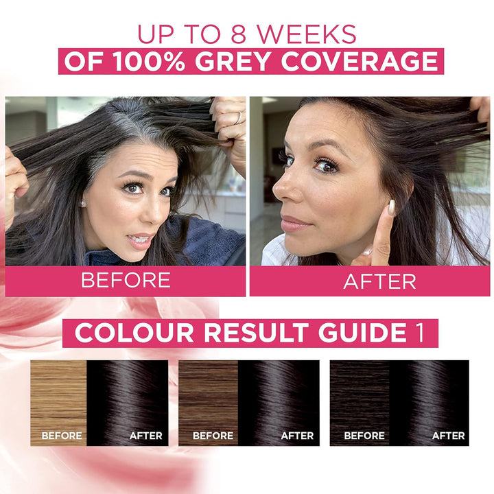 L'Oréal Paris Excellence Crème Permanent Hair Dye, strahlende Haarfarbe für zu Hause mit bis zu 100%