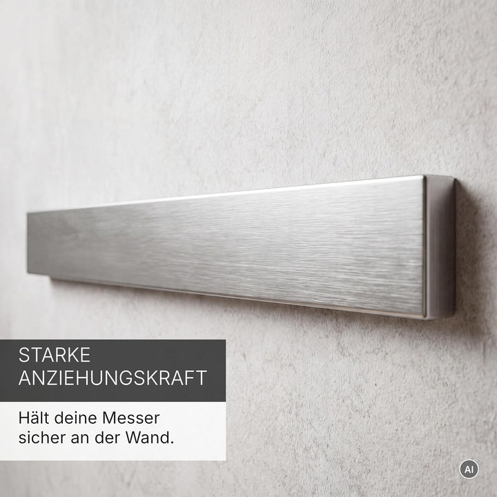 Moritz &amp; Moritz Magnetleiste Messer selbstklebend 40cm – Messer Magnetleiste zum Kleben oder Bohren