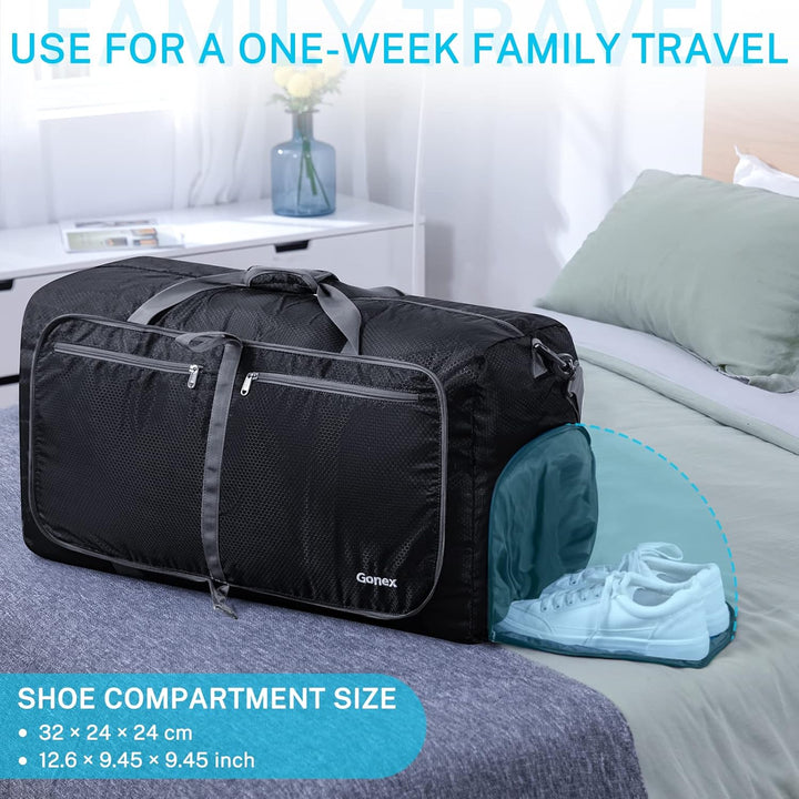 Gonex Faltbares Reisegepäck Leicht 40/60/80/100/150L Grosse Reisetasche Sporttasche für Reise Gym Ur