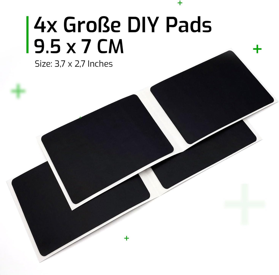 SensoryBoost DIY Grip Tape 4 x Pads - Rutschfeste, Schweissabsorbierende Aufkleber (95×70 mm), Ultra