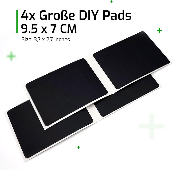 SensoryBoost DIY Grip Tape 4 x Pads - Rutschfeste, Schweissabsorbierende Aufkleber (95×70 mm), Ultra