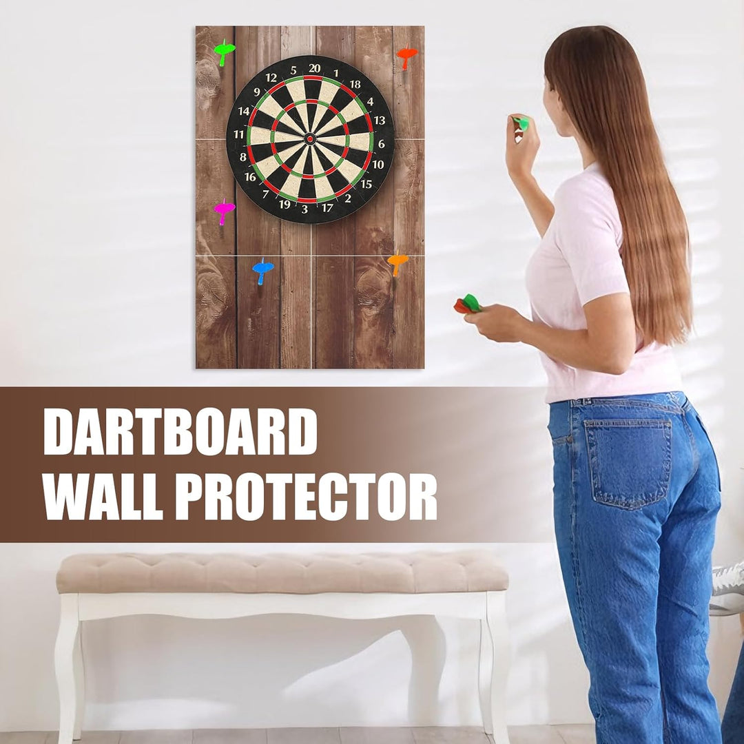 Wandschutz Dartscheibe Holzmaserung, Selbstklebend Filz Surround Dartboard 90x60cm 12mm Dick, Dartsc