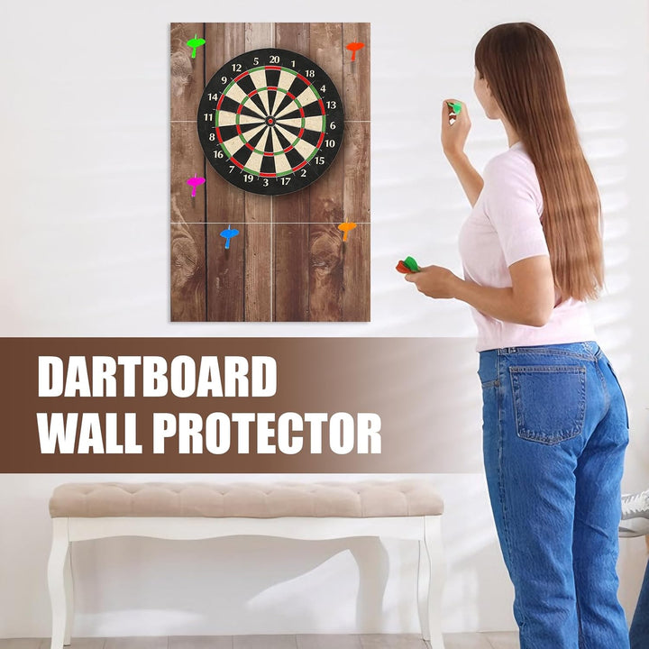 Wandschutz Dartscheibe Holzmaserung, Selbstklebend Filz Surround Dartboard 90x60cm 12mm Dick, Dartsc