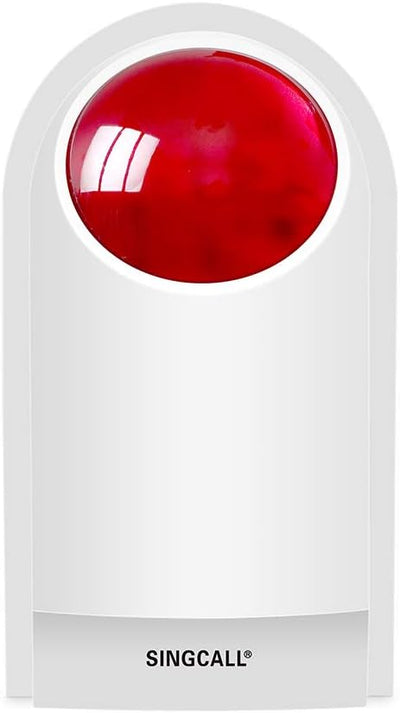 Strobe Sirene Alarm Home Careing Loud Outdoor SOS Alert System 1 Rot blinkende Sirene, 4 Fernbedienu