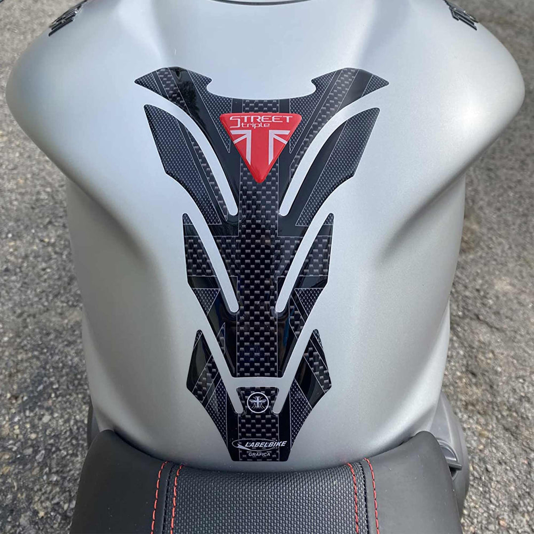 LABELBIKE 3D Aufkleber Motorrad Tankpad kompatibel mit Triumph | Harzschutz, Kratzfestigkeit, Dekora