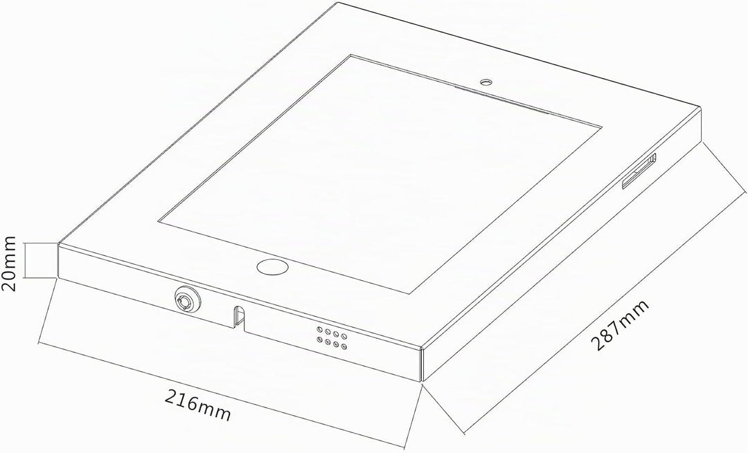 PureMounts Tablet Wandhalterung, geeignet für Apple iPad 2/3/4/5/6, iPad Air 1/2, iPad Pro 9.7", wei