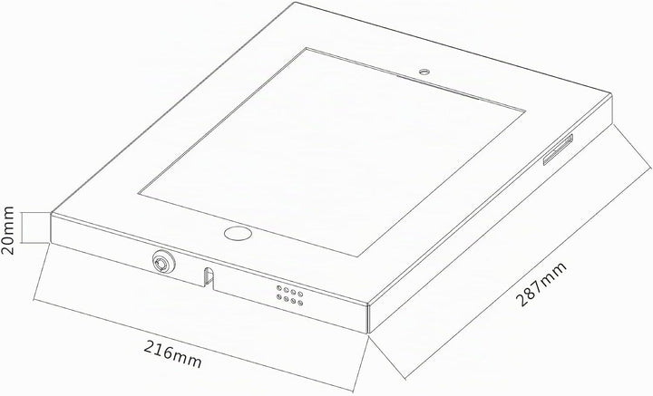 PureMounts Tablet Wandhalterung, geeignet für Apple iPad 2/3/4/5/6, iPad Air 1/2, iPad Pro 9.7", wei