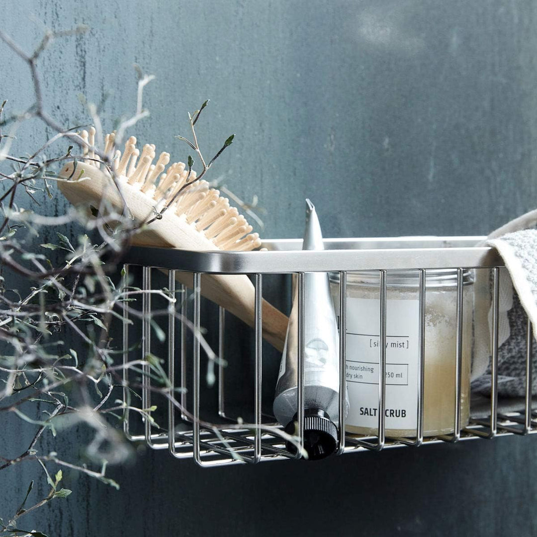 House Doctor Basket, Bath, Single, l: 28 cm, b: 11 cm, h: 9,5 cm, Glas, Silber l: 28 cm, b: 11 cm, h