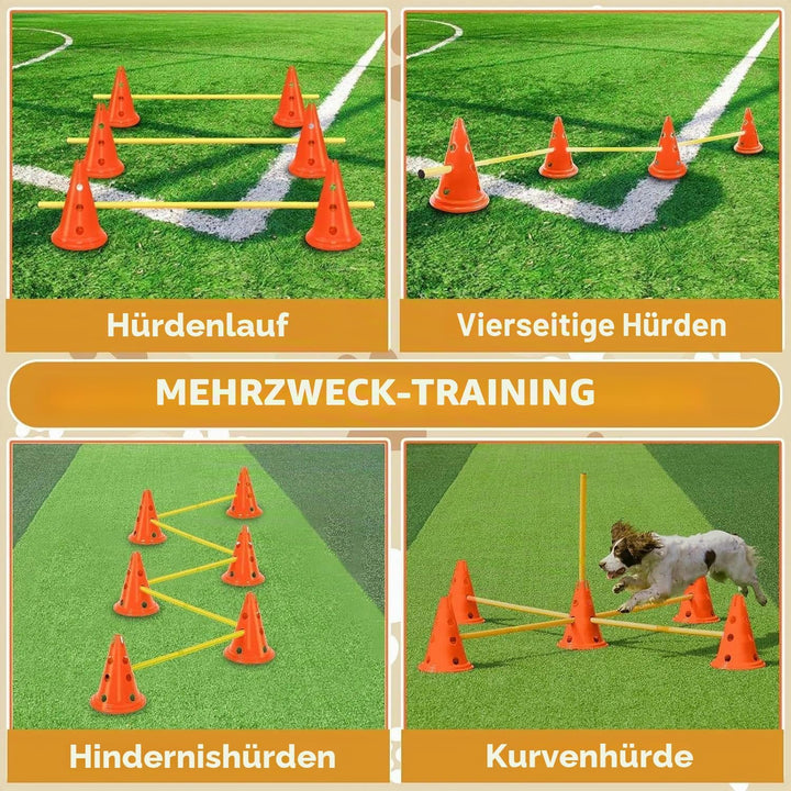 Agility Set Hunde,Steckhürdenset Hund,Hund Hürden,Kinder Agility Hürden Hindernisse für Pferde Hunde