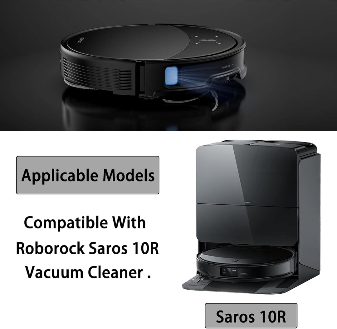 Zubehör für roborock Saros 10R Staubsauger, 1 Hauptbürsten, 4 HEPA-Filter, 6 Wischpads, 5 Staubbeute