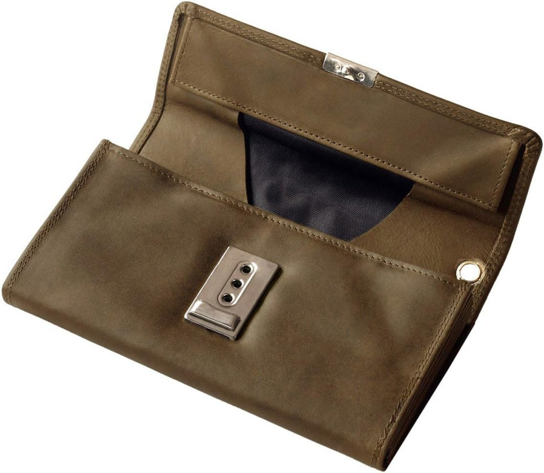 hamosons XL Profi Kellnerbörse Kellnergeldbeutel aus Nappa-Leder, für Damen und Herren, Braun, 1016,