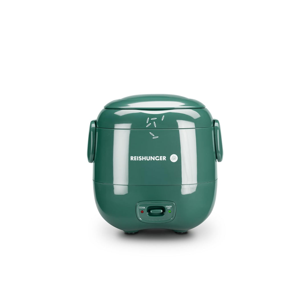 REISHUNGER Mini Reiskocher, waldgrün | 0,3 L - 1-2 Portionen | hochwertige Keramikbeschichtung - Pre
