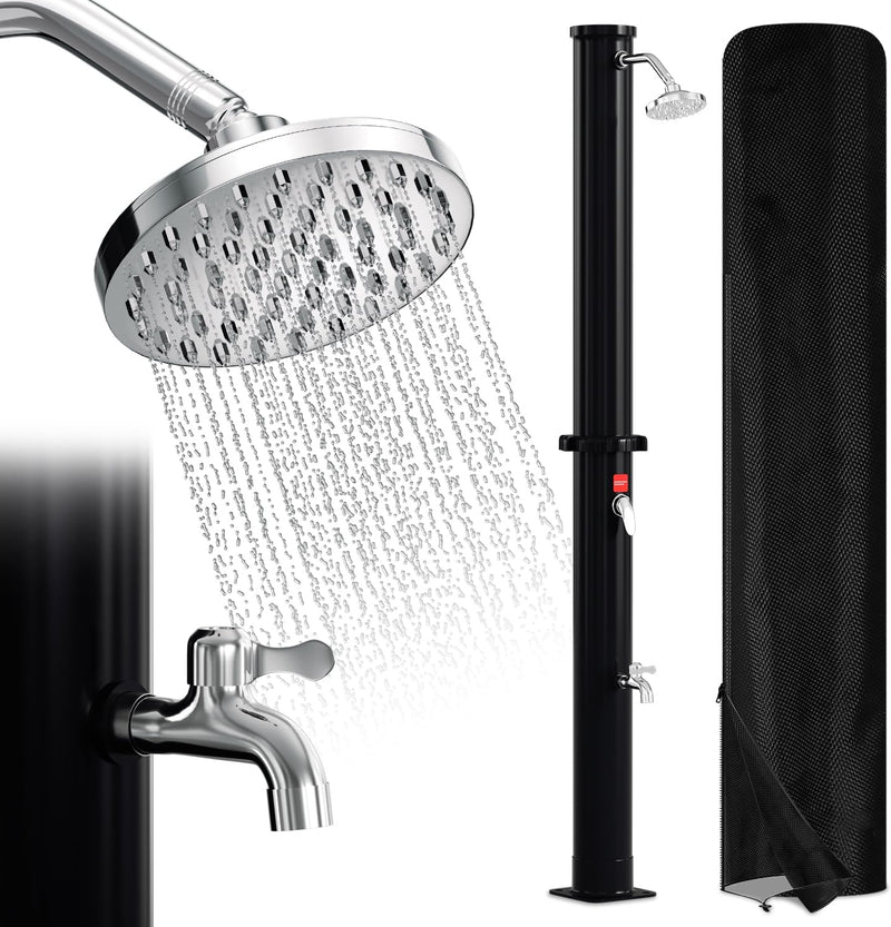 Einfeben 20L Solardusche PVC Gartendusche mit Fussdusche Pooldusche Regulierbare Wassertemperatur bi