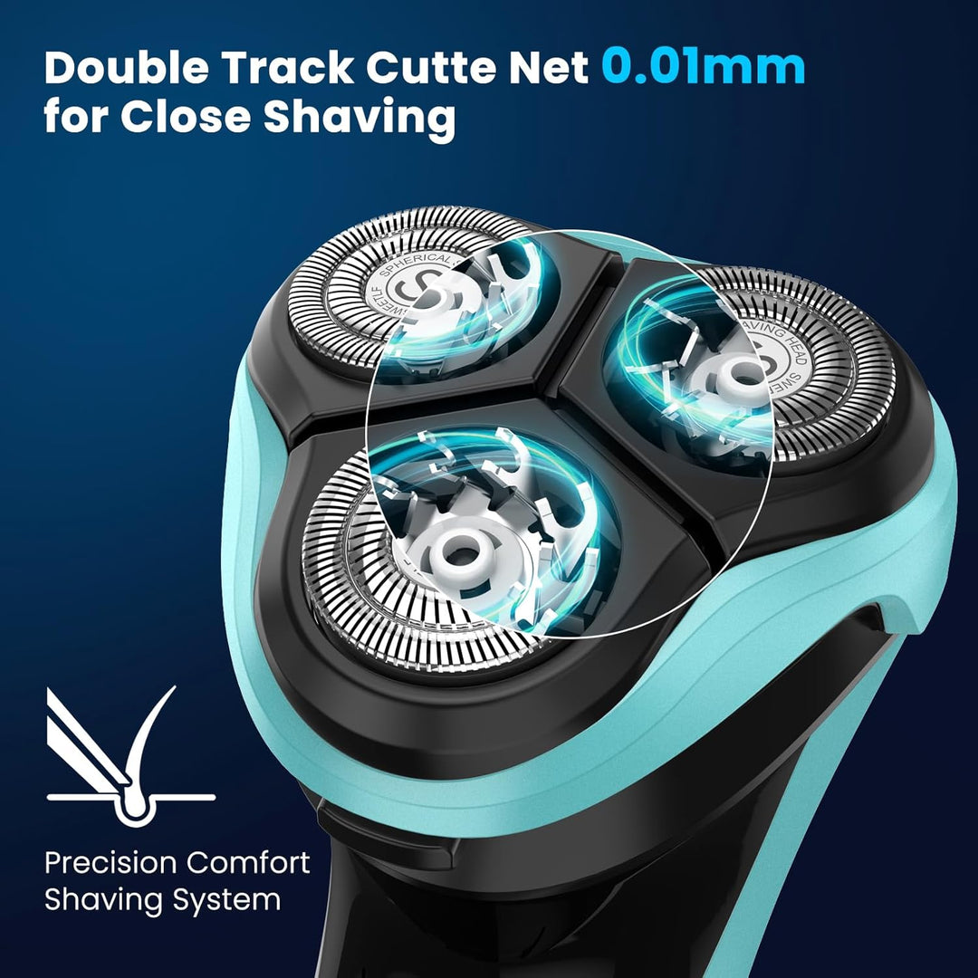 SweetLF Rasierer Herren Elektrisch, Typ-C kabelloser Ladegerät | 120 Minuten Laufzeit | LED-Anzeige