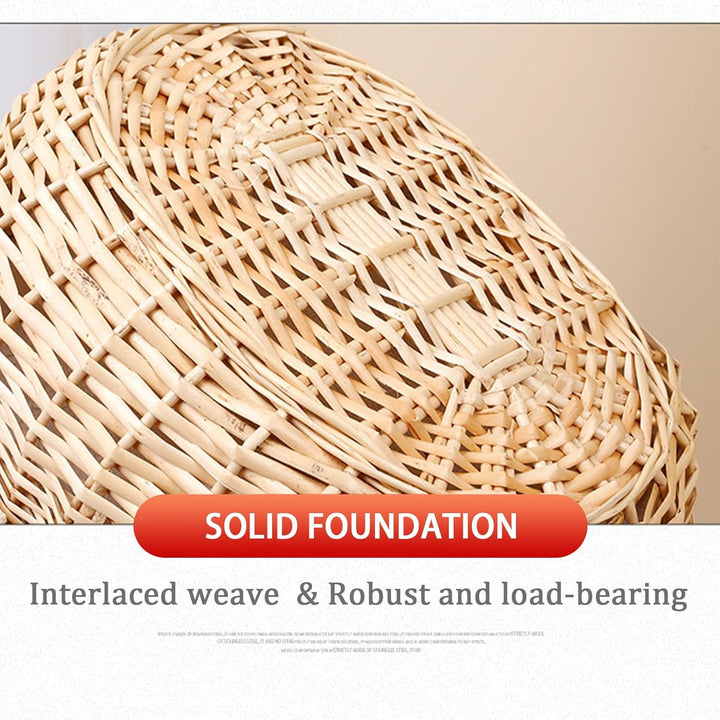 Picknickkorb aus Weide, Natural Weidenkorb mit Henkel, Handlicher Einkaufskorb aus Weide, Picknickko