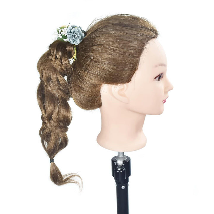 Trainingskopf, Übungskopf mit 100% Echthaar, für professionelles Frisieren, Hairstyling, Übungspuppe