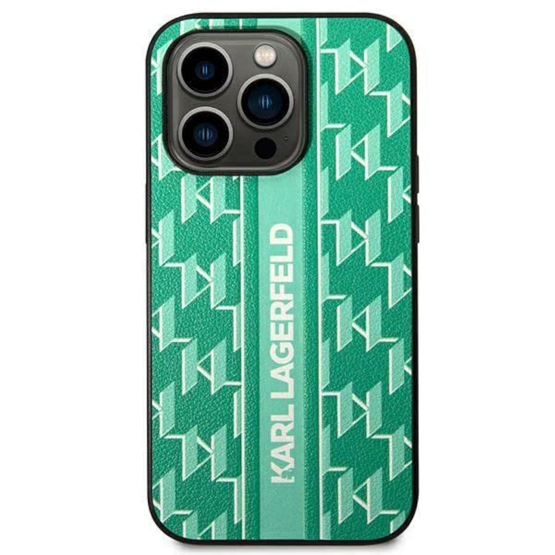 Karl Lagerfeld KLHCP14MPGKLSKN hülle für iPhone 14 Plus 6,7" hardcase grün/Green Monogram Stripe