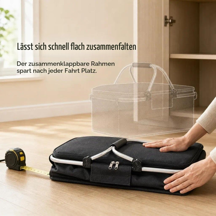 Einkaufskorb Faltbar, Einkaufskorb mit Kühlfunktion, Thermo als Picknickkorb,Tragekorb,Kühlbox Tragb