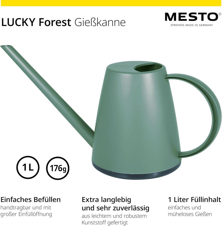 MESTO Giesskanne 1 L 1 Liter Giesskanne Grün, 1 Liter Giesskanne Grün