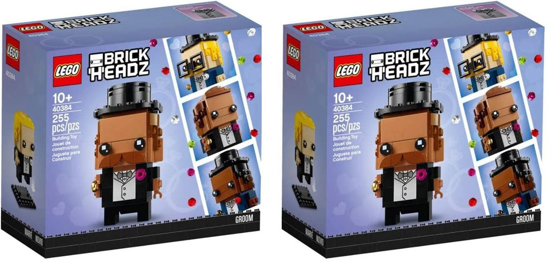 Lego Brickheadz Bride 40383 & Bräutigam 40384 Set (wählen Sie Ehepartner-Set) (2 Bräutigam) 2 x Bräu