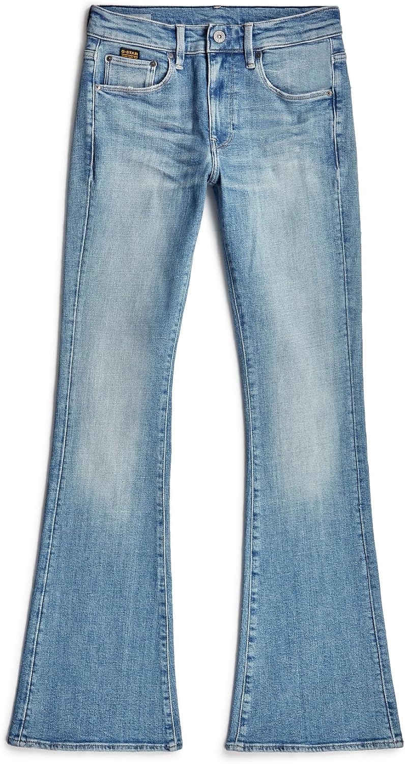 G-STAR Damen 3301 Flare Jeans 23W / 30L Blau (Sun Faded Summer Sky D21290-d441-h099), 23W / 30L Blau