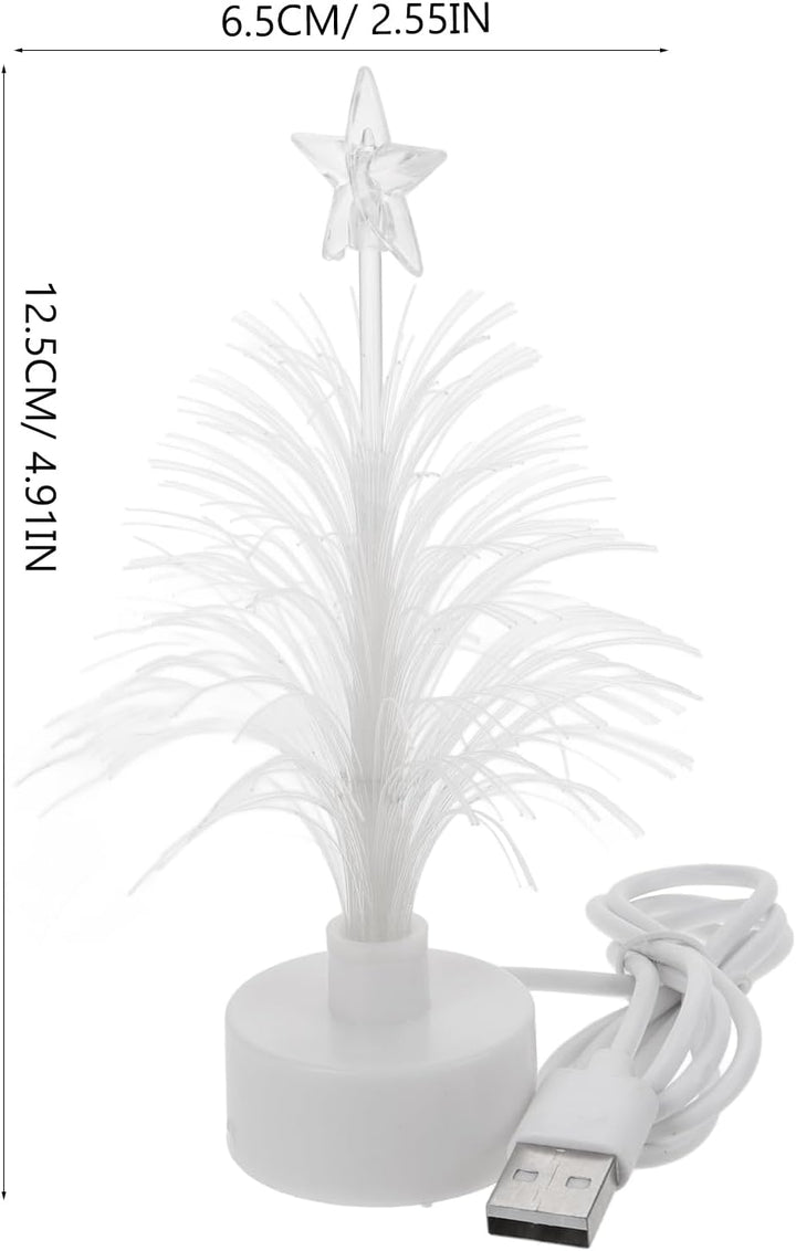 MAGICLULU Mini Led Faser Weihnachtsbaum Mit Farbwechsel USB Stromversorgung Weihnachtsbaum Für Weihn