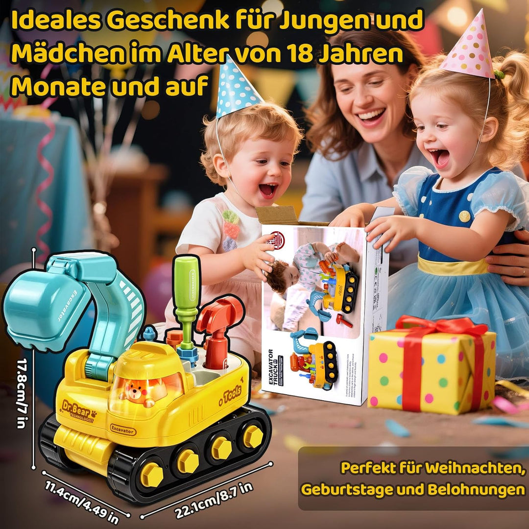 Marstone Spielzeug ab 2 Jahre, Werkzeug Kinder, Schraub Spielzeug ab 3 Jahre mit Werkzeug Elektrisch