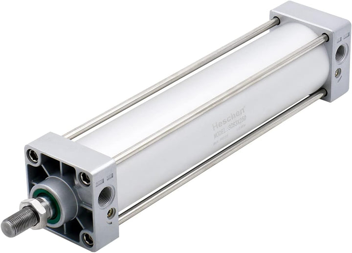 Heschen Pneumatischer Standard-Luftdruckzylinder, SC 63-250, PT3/8" Anschluss, 63mm Bohrung, 250mm H