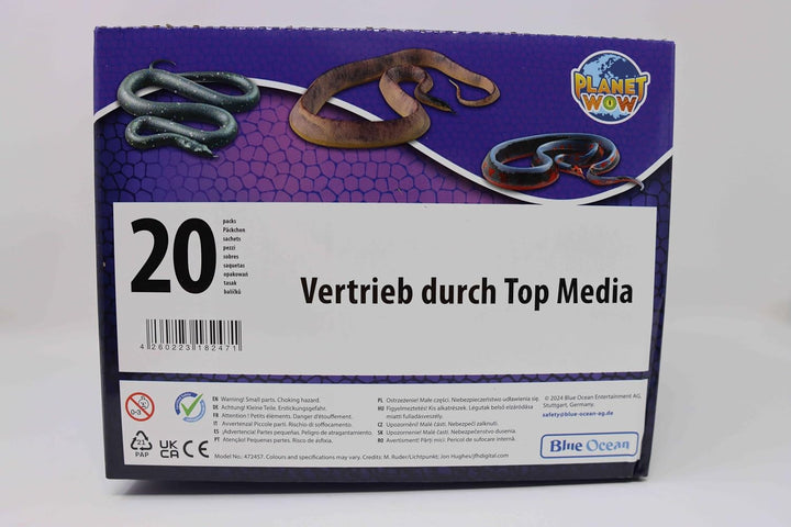 Generisch Blue Ocean Snakes Sammelfiguren 2024 - Planet Wow Farbwechsel Schlange Figur - 5 Tüten