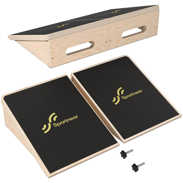 Sportneer Wadendehner Schrägbrett 540 KG – 15° / 20° Slant Board für Knieretter, Squat Wedge, Kraftt