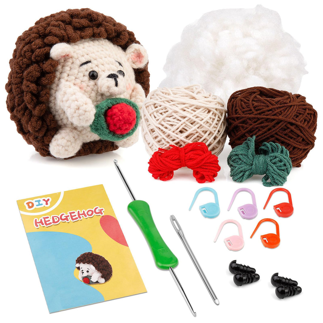 Boriad Häckel Kit für Anfänger,Häkelset mit Schritt-für-Schritt-Videoanleitungen in deutscher Sprach