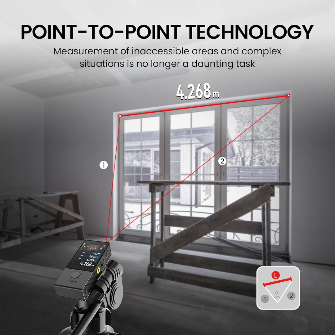MiLESEEY D9 Pro Laser-Entfernungsmesser mit visueller Ausrichtungsanzeige, 100m professionelles Lase