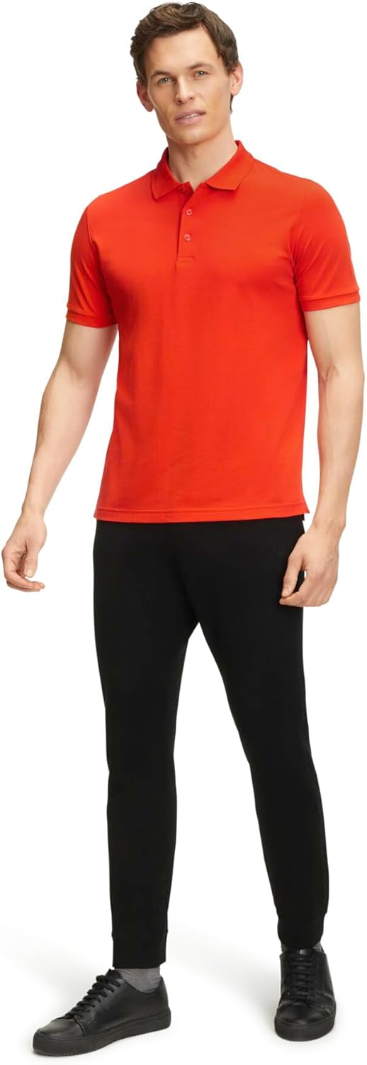 FALKE Herren Basic Polo Shirt Piqué Polohemd weich hautfreundlich atmungsaktive Baumwolle 1 Stück, O