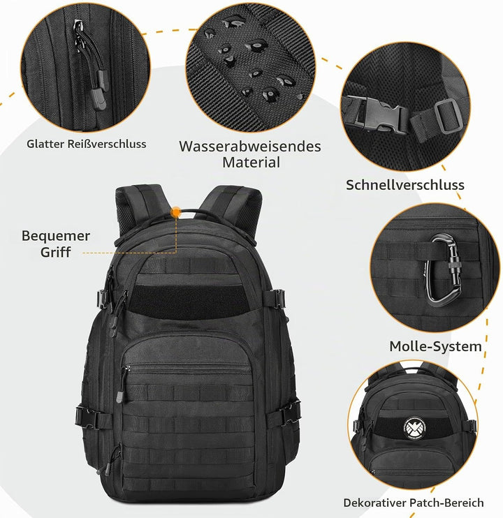 HUNTVP Militär Rucksack 30L 35L Taktischer Rucksack 30L 35L Wanderrucksack Herren Bundeswehr Rucksac