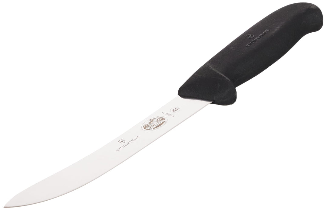 Victorinox, coltello da macellaio Fibrox, nero, lunghezza: 15 cm, 5.7603.15 15 cm Schwarz, 15 cm Sch
