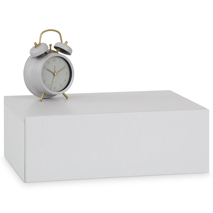 CARO-Möbel Wandregal Anne hängende Nachtkommode Wandboard Nachttisch mit 1 Schublade schwebend, grif