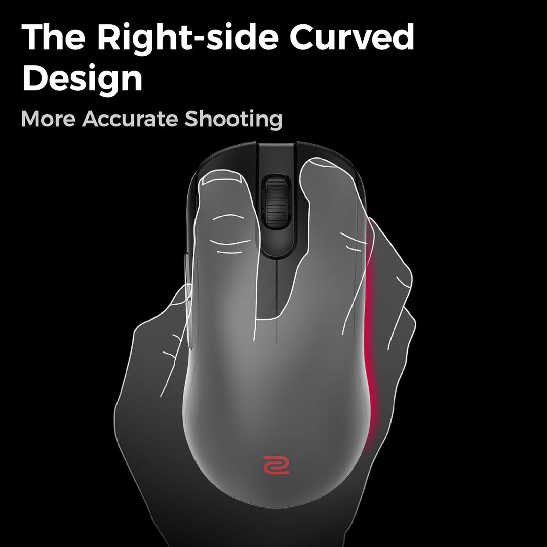 BenQ Zowie FK2-DW Kabellose Gaming eSoports Maus, Symmetrical, 4K Enhanced Receiver, 65g, Driverless