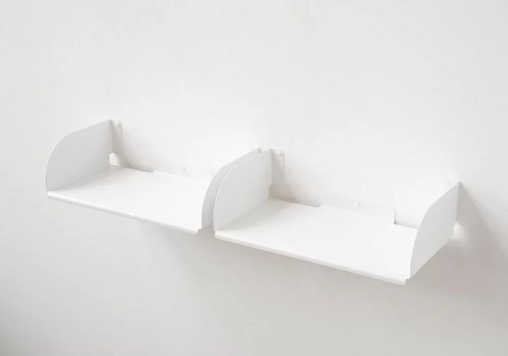 TEEbooks - Bücherregale - Satz von 2 - Weiss - Stahl - L 45 cm, Tiefe 25 cm, H 15 cm, L 45 cm, Tiefe