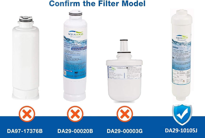 Aqualogis Kühlschrank Wasserfilter für Samsung DA29-10105J HAFEX/EXP WSF-100 Aqua-Pure Plus (2 Stück