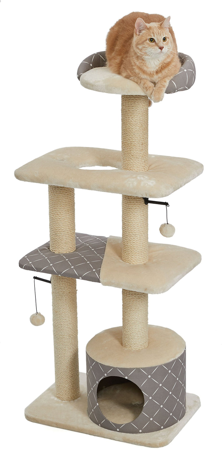 Midwest Homes for Pets Kratzbaum, Modell 138T-MRD, Tower-Katzenmöbel, 5 Ebenen, mit Sisal umwickelte