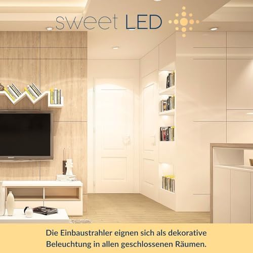 Sweet Led Einbaustrahler flach einbauspots aus aluminium 230V deckenspots 3,5W einbauleuchten Schwen