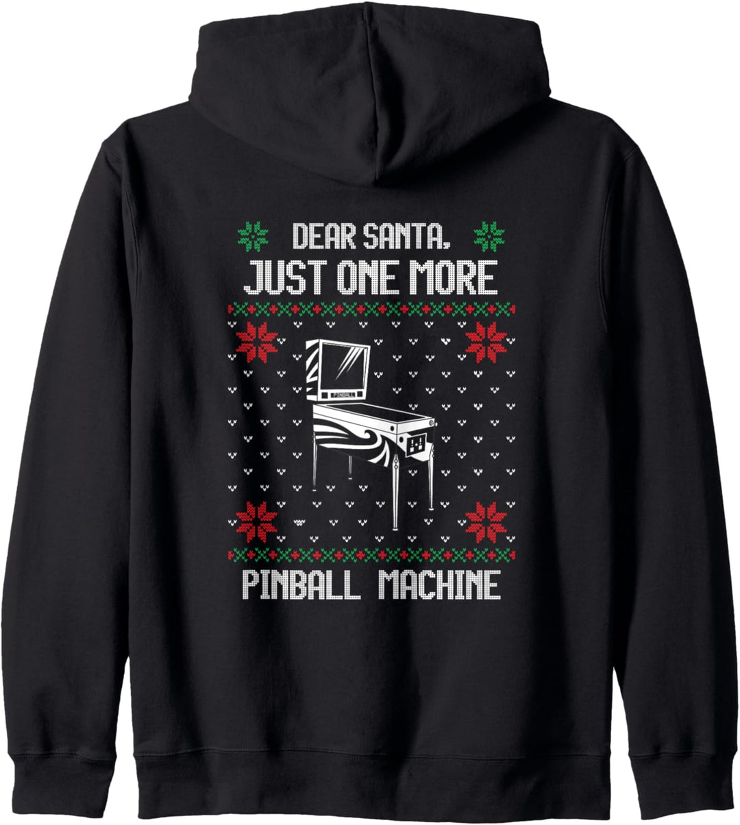 Hässliche Flipper-Maschine Weihnachten Santa Pinball Wiz Kapuzenjacke