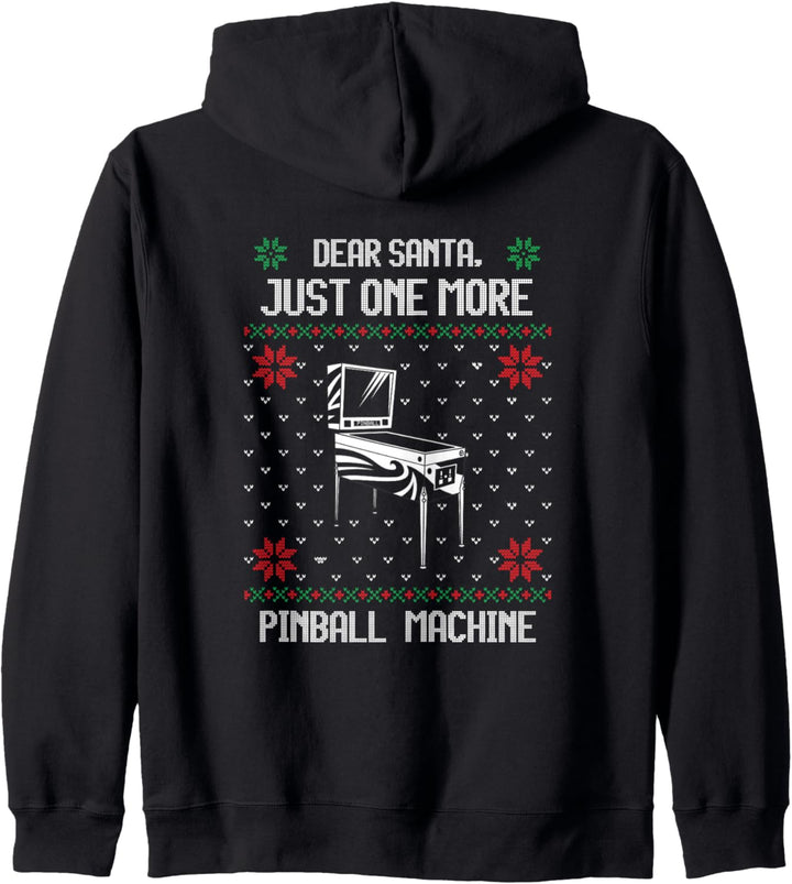 Hässliche Flipper-Maschine Weihnachten Santa Pinball Wiz Kapuzenjacke