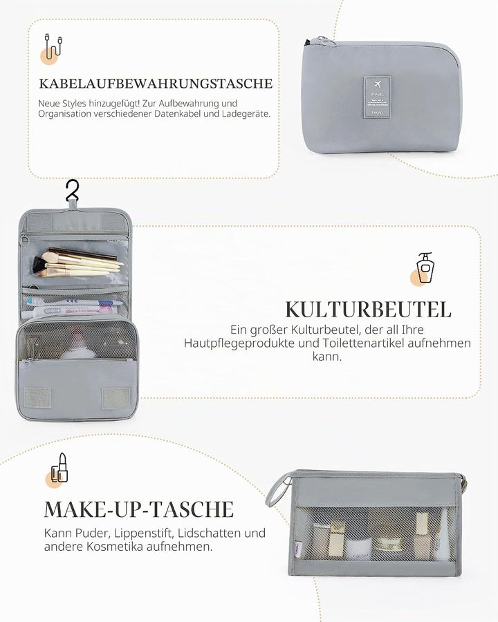 Anjing Koffer Organizer 11-teilig, Packing Cubes, leichte Reisegepäck-Organizer, platzsparend, wasse