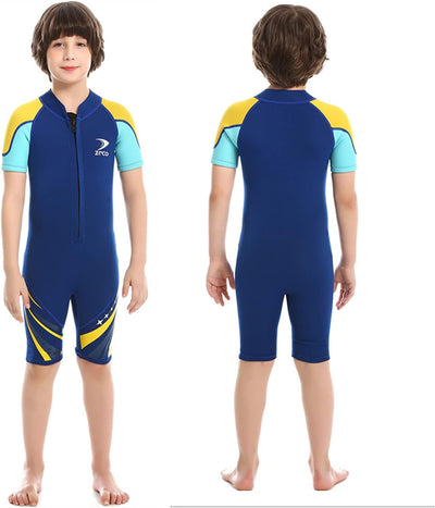 ZCCO Neoprenanzug Kinder, Kids Neoprenanzug 2.5mm Neopren Thermal Badeanzug, Neopren Front Zipper Ta