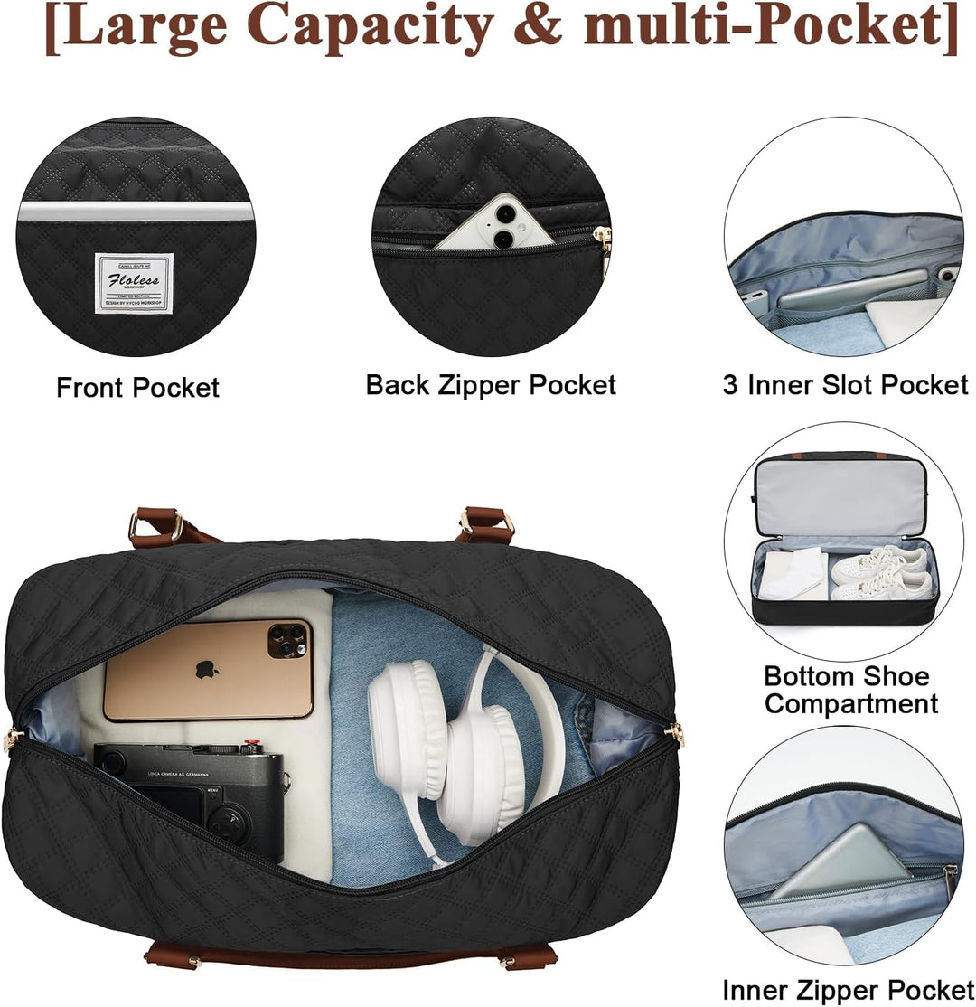 Reisetasche Damen Sporttasche Handgepäck Tasche Weekender Bag Schwimmtasche Wasserdicht Travel Bag D