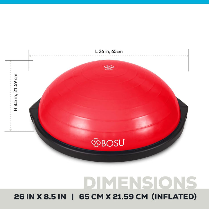 Bosu, Home Gym Equipment, The Original Balance Trainer, 66 cm Durchmesser rot / schwarz, rot / schwa