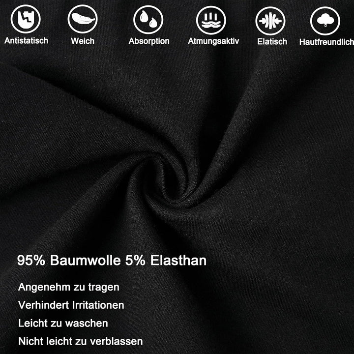 Boxershorts Herren 6er Pack Baumwolle Unterhosen Männer Retroshorts Bequeme und Atmungsaktive Men Un